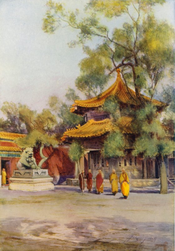 Pailau im Lama-Tempel, Peking von Thomas Hodgson Liddell
