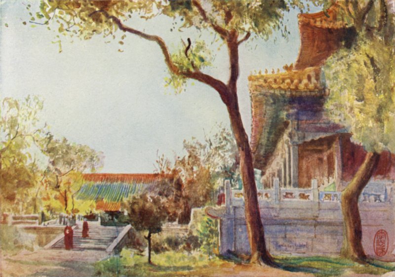 Der Gelbe Tempel, in der Nähe von Peking von Thomas Hodgson Liddell
