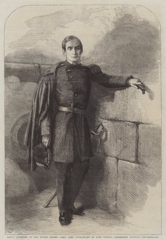 Major Anderson von der Armee der Vereinigten Staaten, ehemaliger Kommandant von Fort Sumter, Charleston Harbour von Thomas Nast