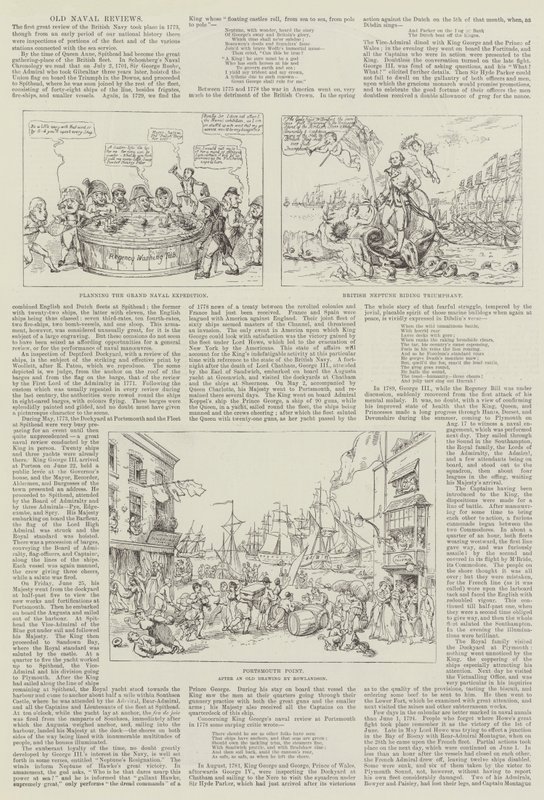 Alte Marineüberprüfungen von Thomas Rowlandson