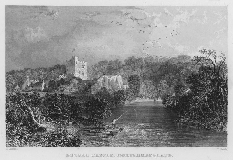 Bothal Castle, Northumberland von Thomas (after) Allom