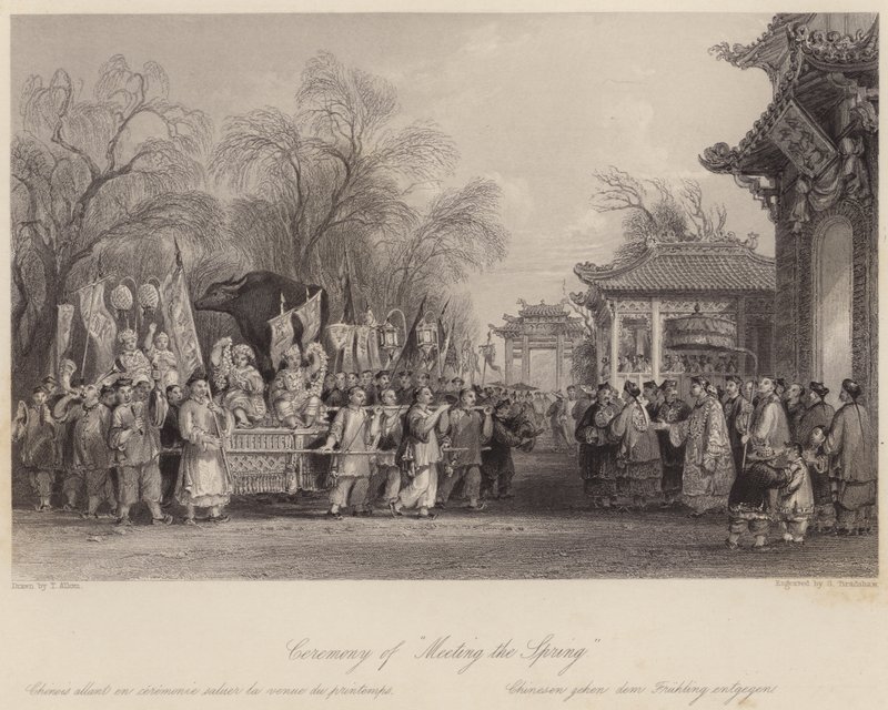 Zeremonie des "Frühlingsbegrüßens" von Thomas (after) Allom