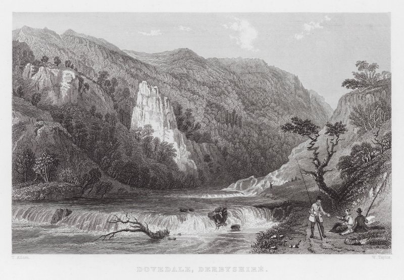 Dovedale, Derbyshire (Stich) von Thomas (after) Allom