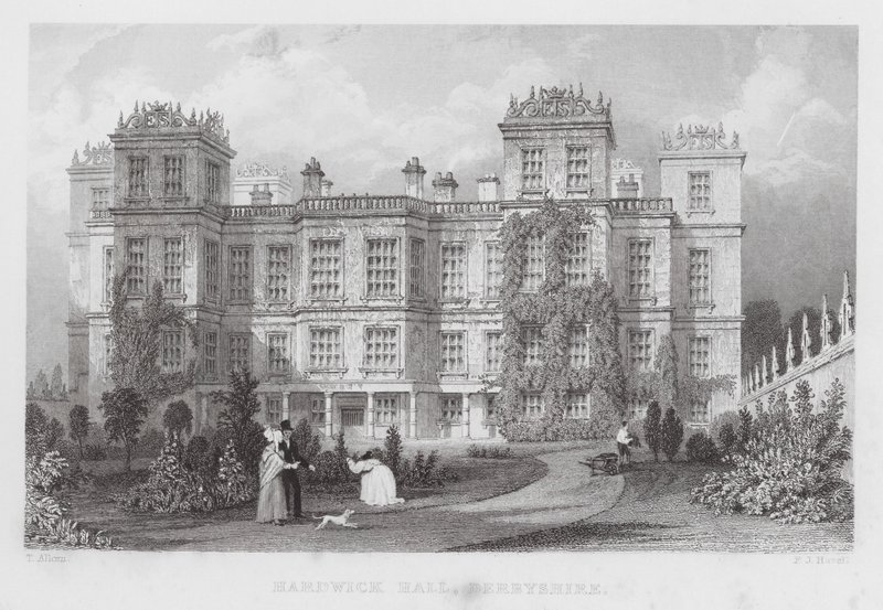 Hardwick Hall, Derbyshire von Thomas (after) Allom