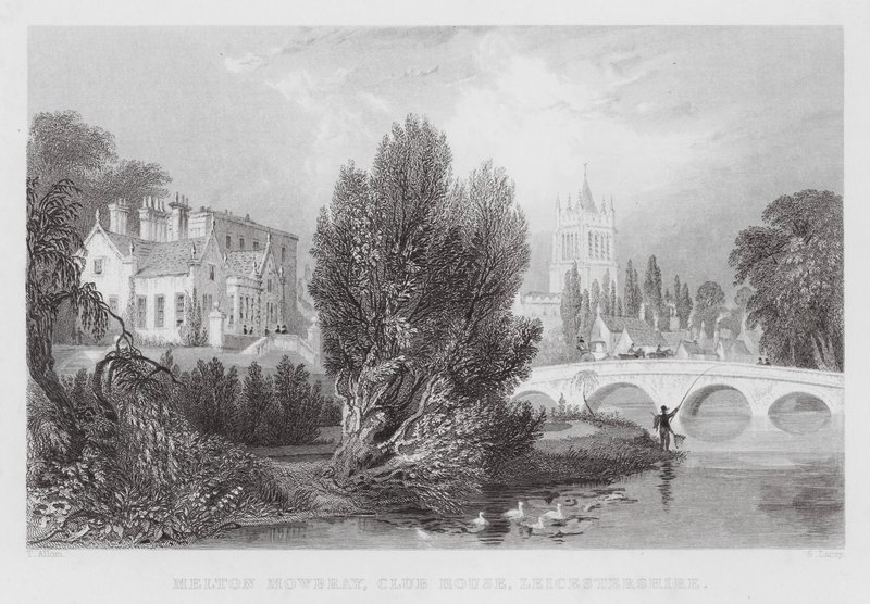 Melton Mowbray, Clubhaus, Leicestershire (Stich) von Thomas (after) Allom
