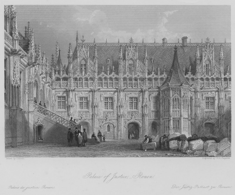 Justizpalast, Rouen von Thomas (after) Allom