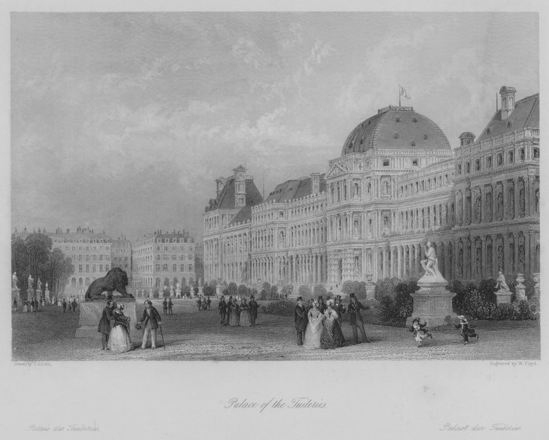 Palast der Tuilerien (Stich) von Thomas (after) Allom