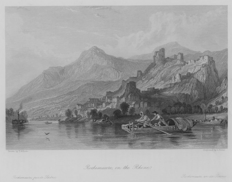 Rochemaure am Rhone von Thomas (after) Allom