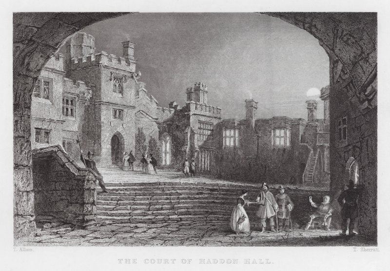 Der Hof von Haddon Hall von Thomas (after) Allom