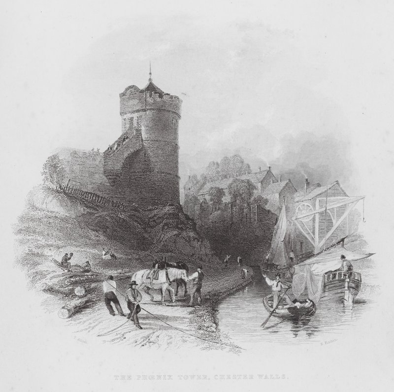 Der Phoenix-Turm, Chester Walls von Thomas (after) Allom