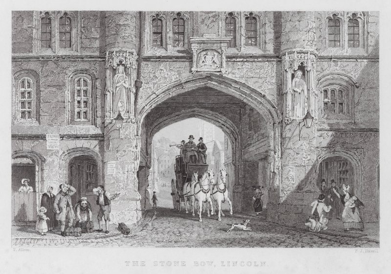 The Stone Bow, Lincoln (Stich) von Thomas (after) Allom