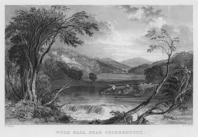 Wood Hall, in der Nähe von Cockermouth von Thomas (after) Allom