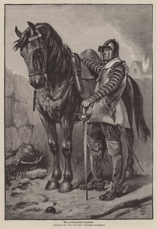 Einer von Cromwells Ironsides von Thomas (after) Davidson