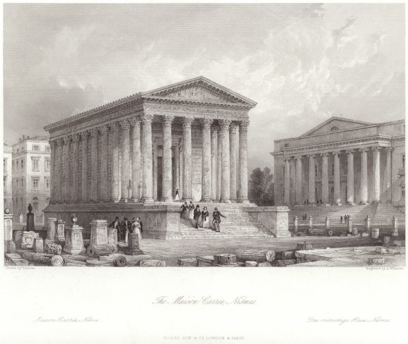 Maison Carrée in Nîmes von Thomas Allom