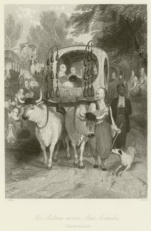Die Sultanin in ihrem Staatsarrhuba von Thomas Allom