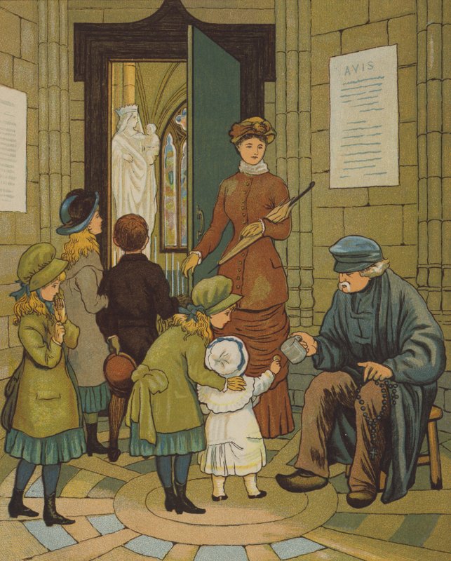 Rouen: Blinder Pierre (Farblithographie) von Thomas Crane