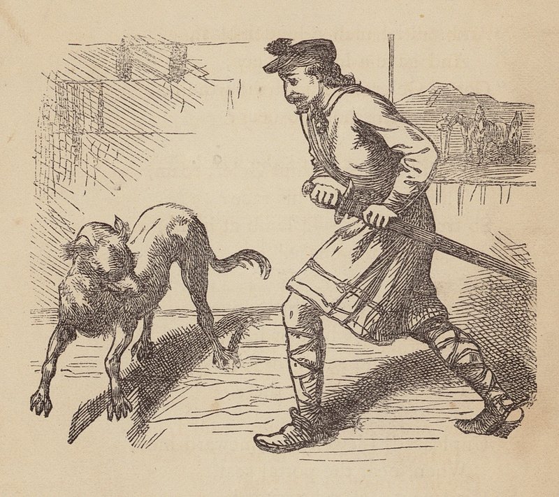 Llewellyn und sein Hund von Thomas Dalziel