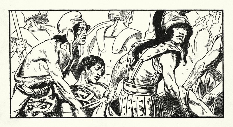 Tod des Leonidas von Thomas Heath Robinson