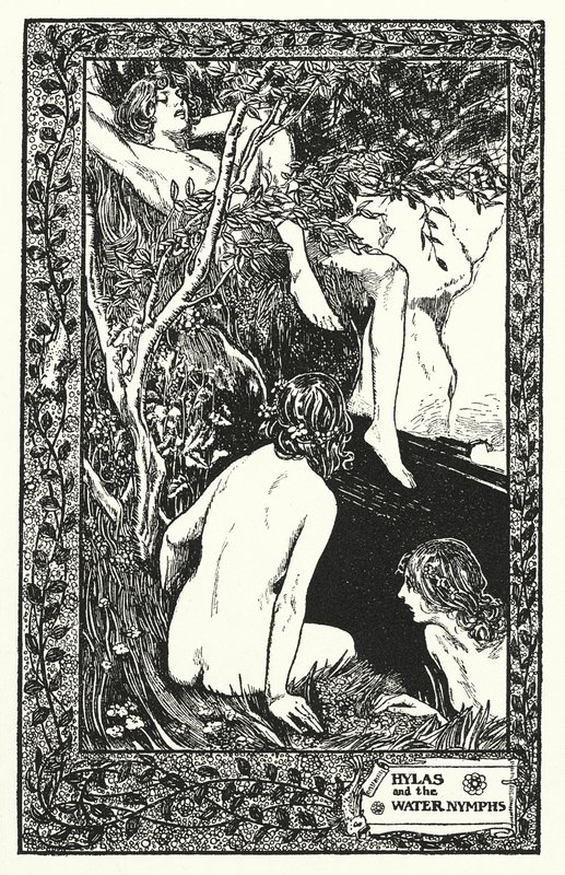 Hylas und die Wassernymphen von Thomas Heath Robinson
