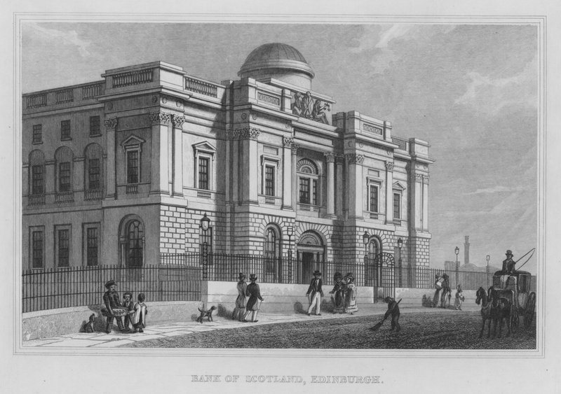 Bank of Scotland, Edinburgh (Gravur) von Thomas Hosmer Shepherd