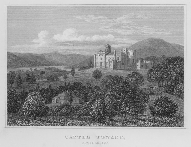 Castle Toward, Argyleshire (Gravur) von Thomas Hosmer Shepherd