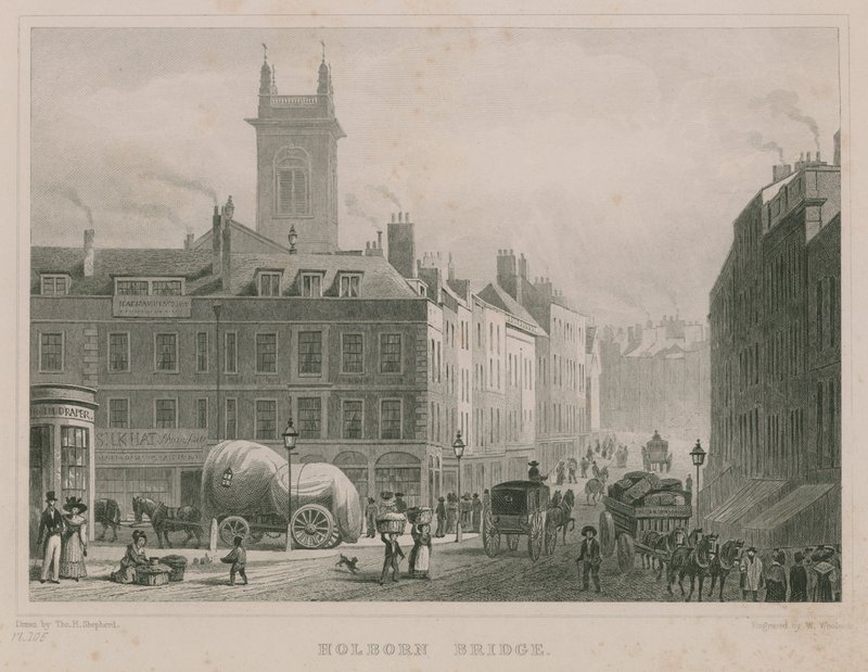 Holborn Bridge, London von Thomas Hosmer Shepherd