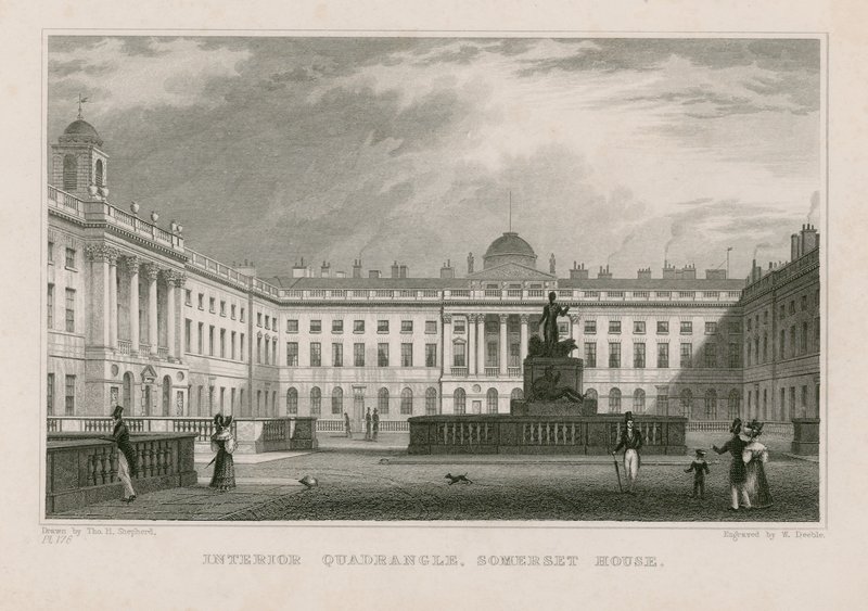 Innenhof, Somerset House von Thomas Hosmer Shepherd
