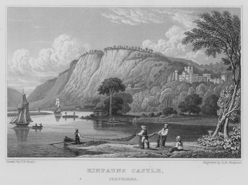 Kinfauns Castle, Perthshire von Thomas Hosmer Shepherd