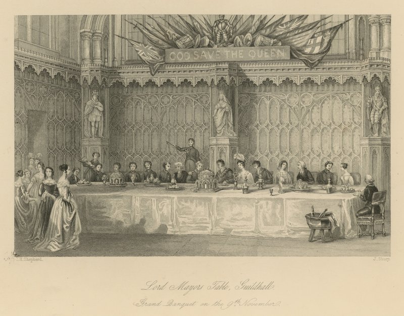 Tisch des Oberbürgermeisters, Guildhall von Thomas Hosmer Shepherd