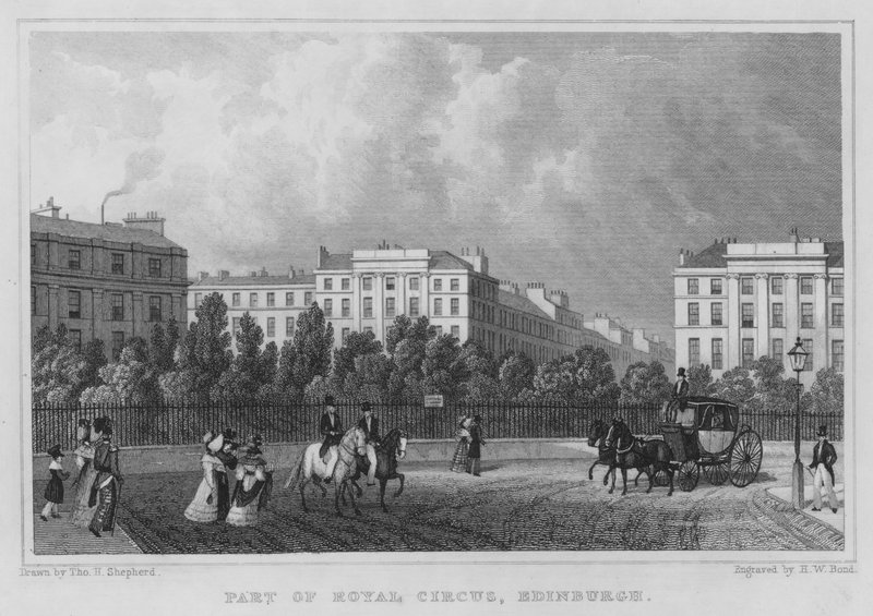 Teil des Royal Circus, Edinburgh von Thomas Hosmer Shepherd