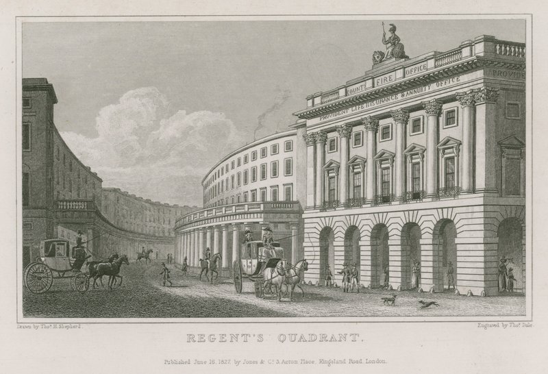 Quadrant, Regent Street, London von Thomas Hosmer Shepherd