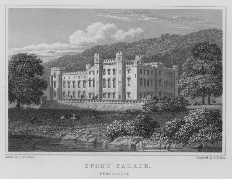Scone Palace, Perthshire (Stich) von Thomas Hosmer Shepherd
