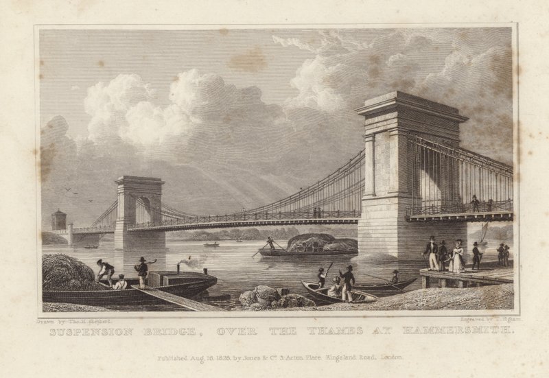 Hängebrücke von Thomas Hosmer Shepherd
