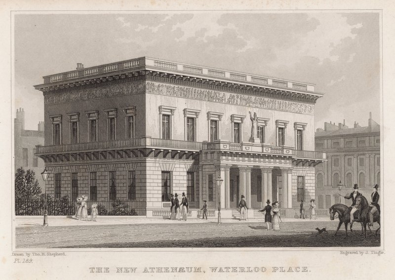 Das neue Athenaeum, Waterloo Place, London von Thomas Hosmer Shepherd