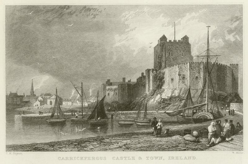 Carrickfergus Schloss und Stadt von Thomas Mann Baynes
