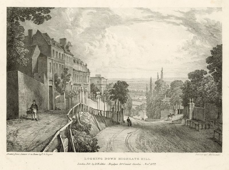 Blick auf den Highgate Hill, London von Thomas Mann Baynes