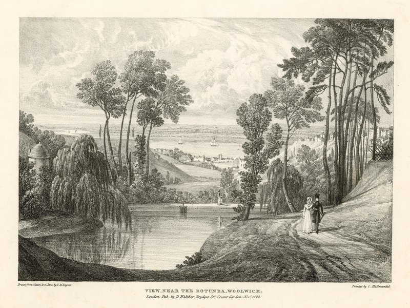 Ansicht in der Nähe der Rotunde, Woolwich, London von Thomas Mann Baynes