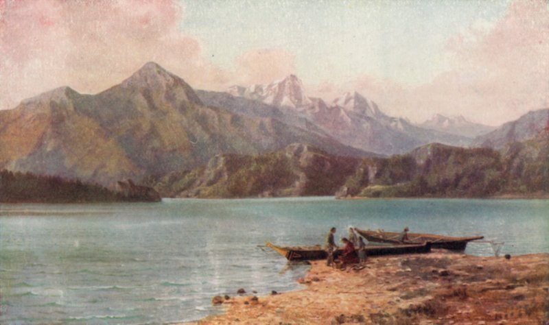 Die Kaskadenberge (Farblithografie) von Thomas Mower Martin