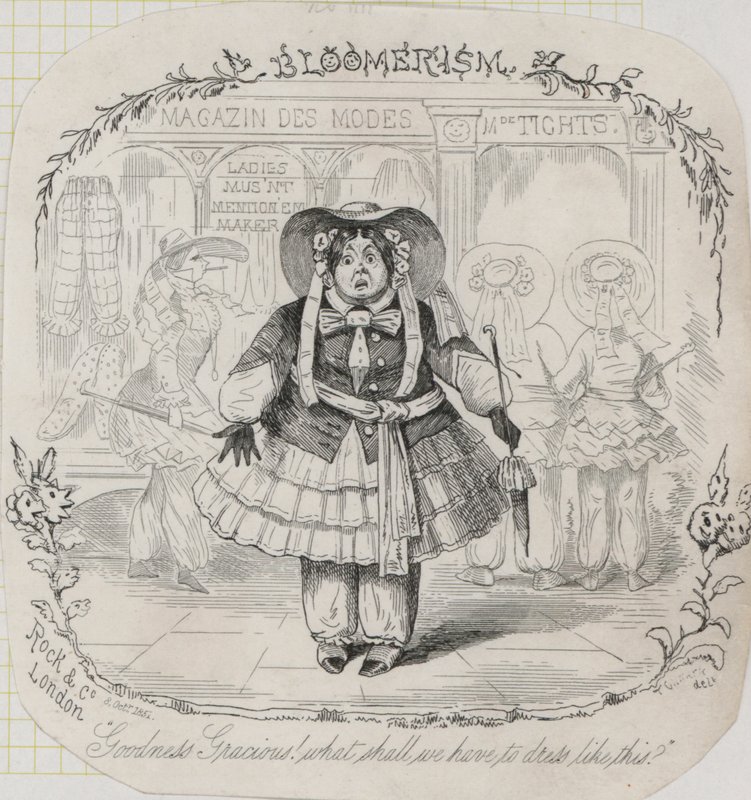 Viktorianische Damenmode: Bloomers von Thomas Onwhyn