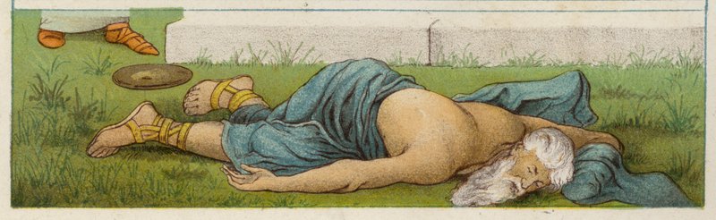 Der Tod von Akrisios (Farblithografie) von Thomas Ralph Spence
