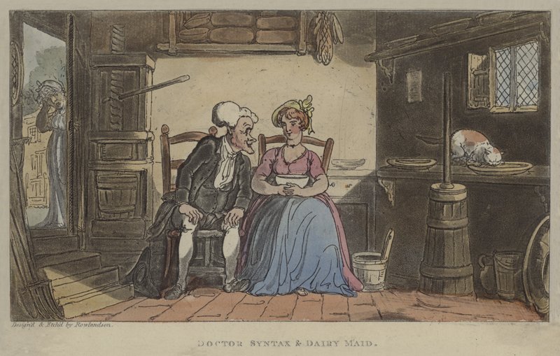 Doktor Syntax und Milchmädchen von Thomas Rowlandson