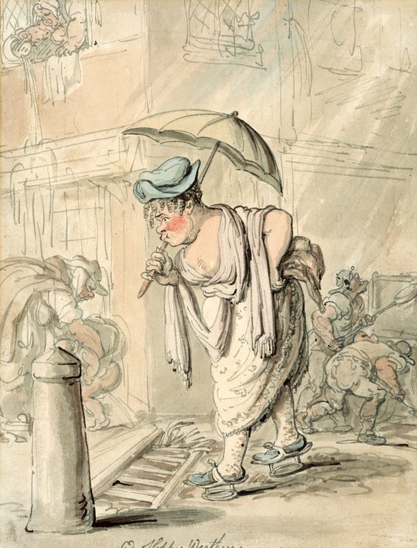 Trauriges schlampiges Wetter von Thomas Rowlandson