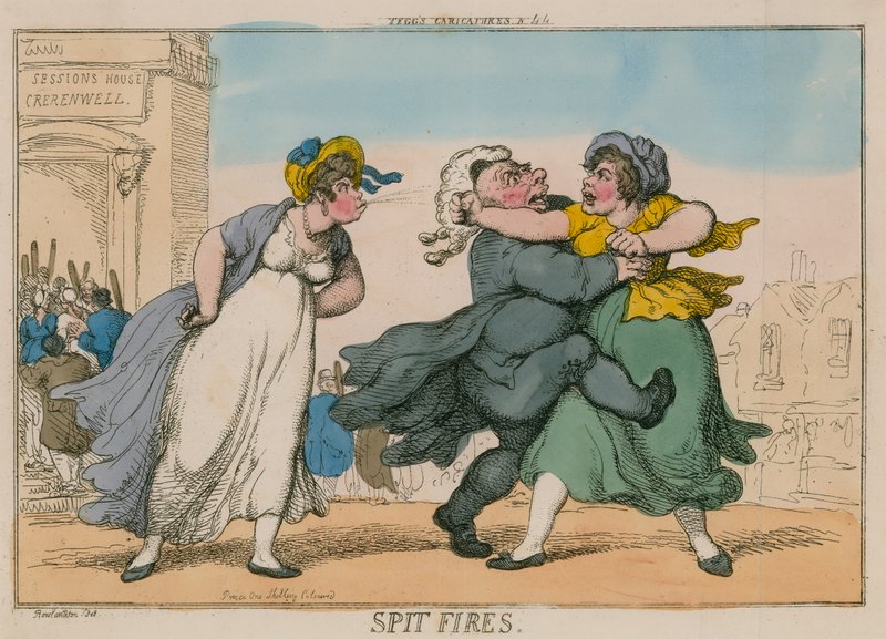 Spuckfeuer. Sessions House, Clerkenwell von Thomas Rowlandson
