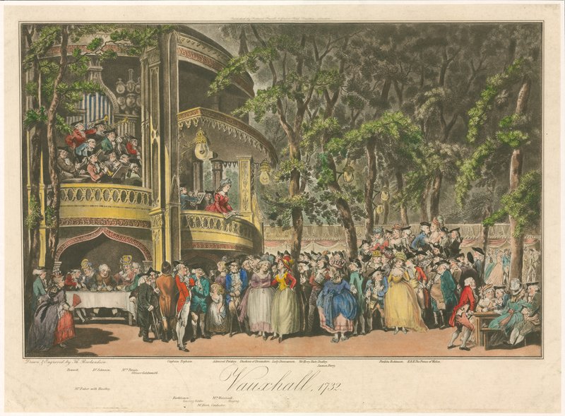 Vauxhall, 1732 von Thomas Rowlandson