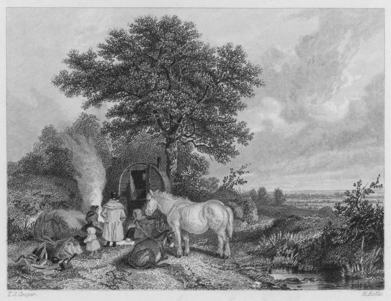 Das Versteck der Zigeuner (Gravur) von Thomas Sidney (after) Cooper