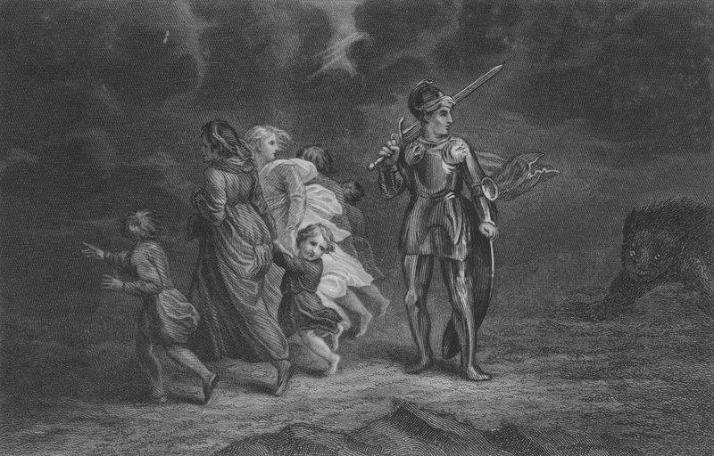 Großherz steht bereit, den Feind zu empfangen von Thomas Stothard