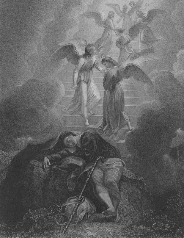 Jakobs Vision, Genesis 28, Vers 10-16 von Thomas Stothard
