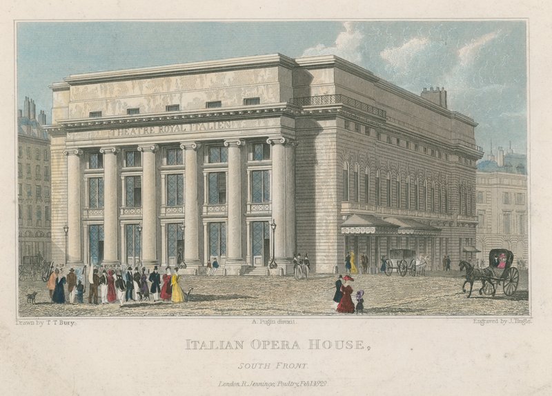 Italienisches Opernhaus, Südfront, London von Thomas Talbot Bury