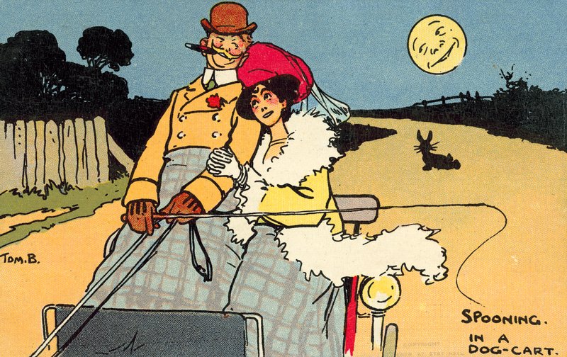 Flirten in einem Hundewagen von Tom Browne