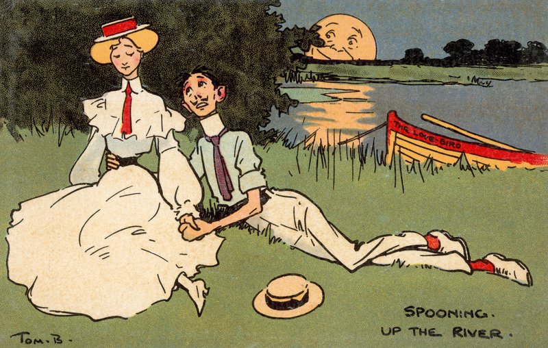 Den Fluss hinauf rudern von Tom Browne